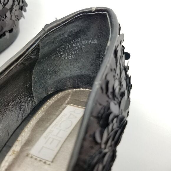 Rachel Roy Matte Black Sequin Pumps 7.5 - Picture 6 of 7